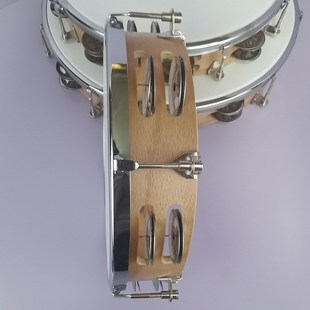 榉木双排可调铃鼓8寸10寸12寸可调铃鼓儿童舞台表演道具儿童铃鼓