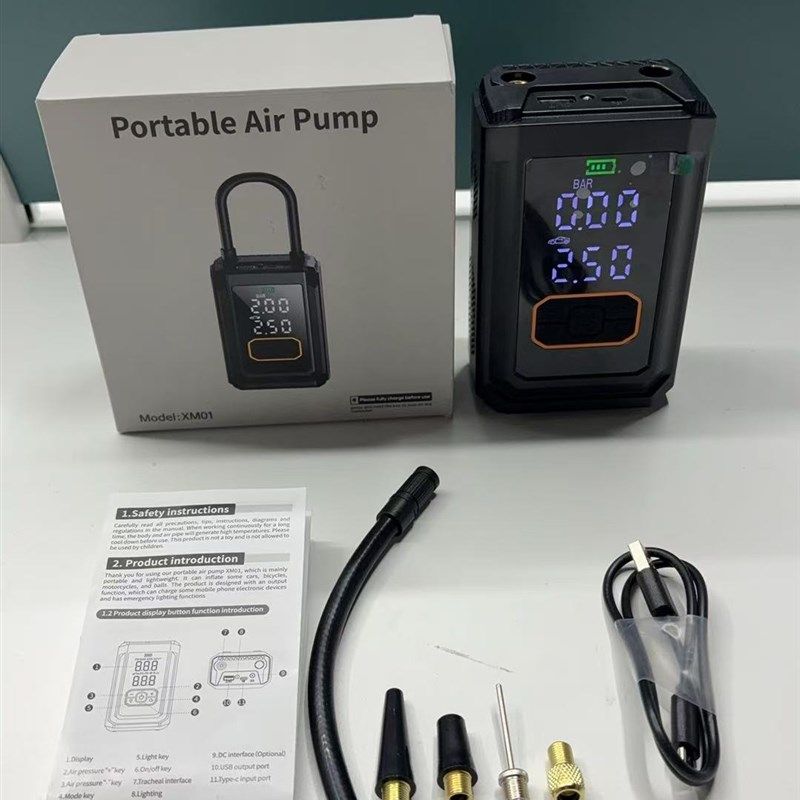 埠威BUWEI车载充气泵无线电动打气泵汽车公路车轮胎充气测胎压