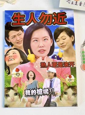 生人勿近熟人更是滚开创意贴纸书网络梗图表情装饰手帐素材贴画本