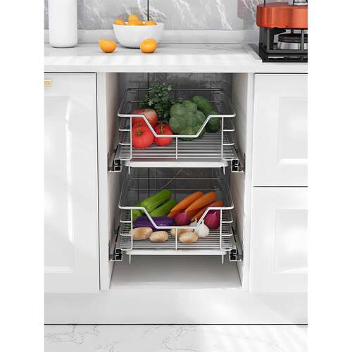 果蔬菜拉篮400橱柜浅拉篮350深500放菜600水果篮650抽屉式700定制