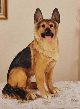 狗摆件落地客厅装饰仿真德牧户外招财大型一比一狼狗模型 看门狗