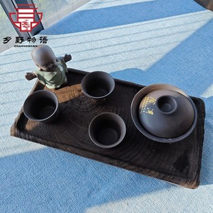 香樟茶盘茶托天然实木简约现代方形功夫J茶具家用办公小茶台干泡