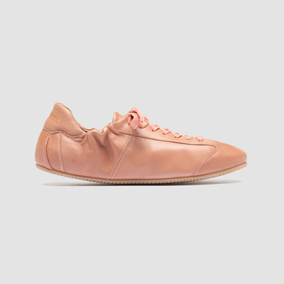 OFFICINE CREATIVE复古休闲拼接系带抽褶皮革平底鞋 Ballet 102