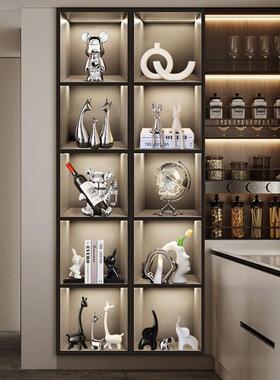 轻奢高端大气餐边酒柜装饰品摆件现代高档客厅电视柜高级感软家居