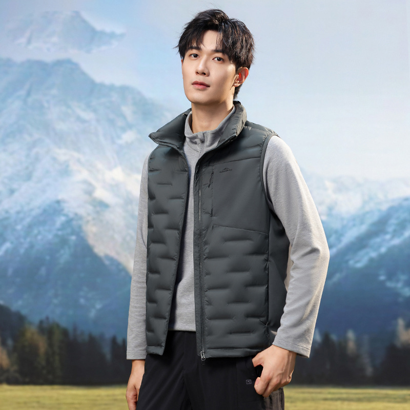 轻薄羽绒马夹男士短款2025年新款冬季时尚外穿立领马甲背心