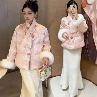 高级感国风加厚羽绒服女冬季新款小个子洋气显瘦高档轻奢短款外套