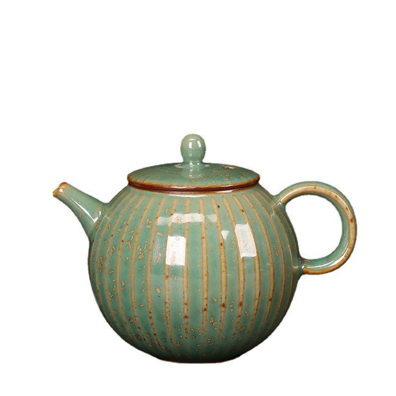 熹言钧窑小茶壶家用陶瓷功夫高档泡茶壶单壶球孔过滤泡茶瓷器窑变