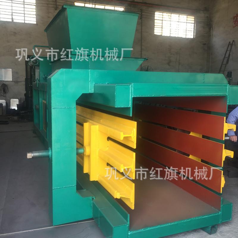 纸箱打包机 全自动卧式废纸液压打包机 卧式秸秆牧草青储打包机