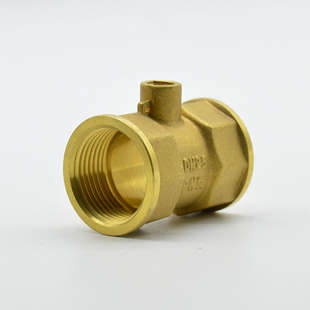 黄铜测温三通热量表探头专用测温阀三通热量表测温座6分1寸1.2寸