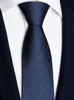 领带男正装商务蓝色免打拉链式懒人男士上班衬衫高端西装结婚新郎