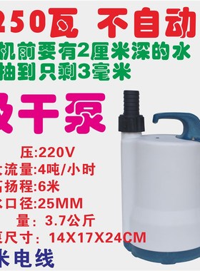 SPP100塑料泵潜水泵花园泵地面吸干泵浇花浇菜地下室抽积水潜水泵