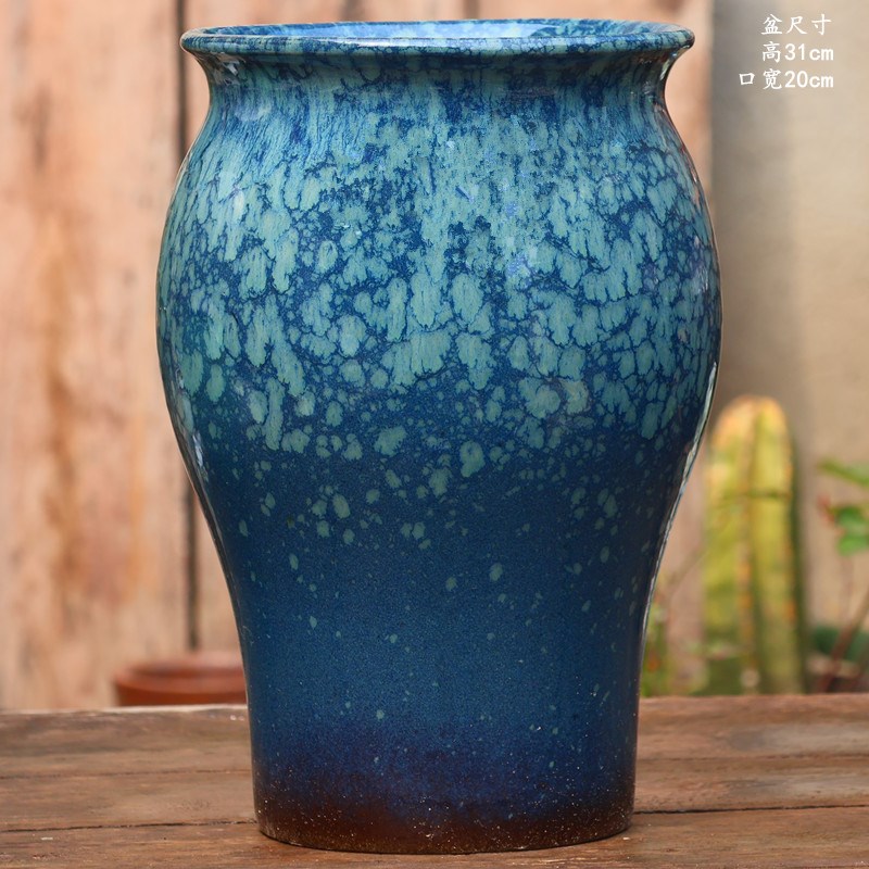 复古手工粗陶花盆高透气陶瓷花盆老桩陶罐多肉绿植盆三角梅花卉盆