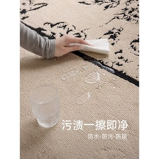 法式 2024新款 中古客厅地毯防水防污可擦免洗耐脏奶油风轻奢高级感