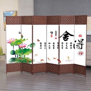 简约折叠移动屏风布艺现代中式 酒店时尚 玄关茶馆卧室客厅办公隔断