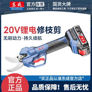 园艺剪子专业园林锂电剪枝机 东成无刷电动剪刀果树修枝剪充电式