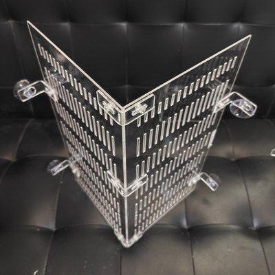 鱼缸水族箱水泵直角挡板溢流区直角挡板隔离区带吸盘防水泵吸小鱼