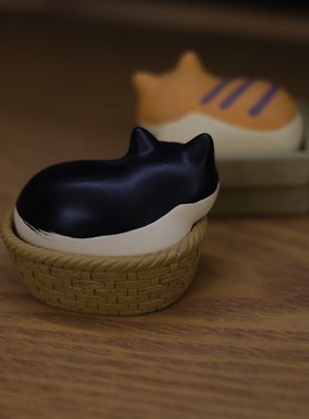 祝你好眠爱睡觉可爱胖橘猫奶牛猫公仔模型摆件氛围家居装饰