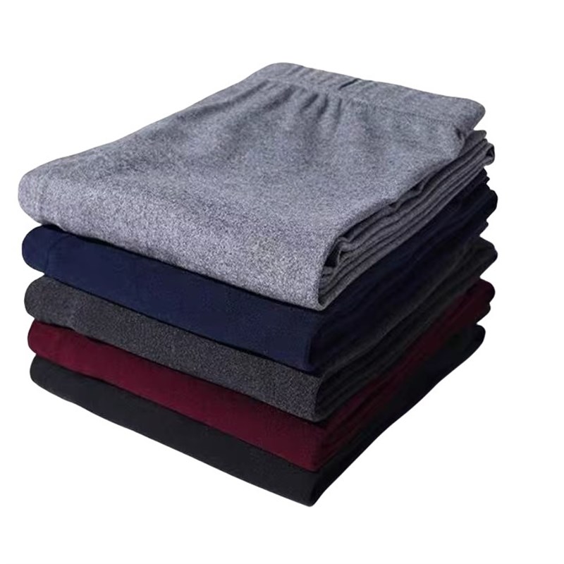 无痕德绒保暖裤男内外穿加绒加厚秋裤睡裤大码显瘦打底裤双面保温