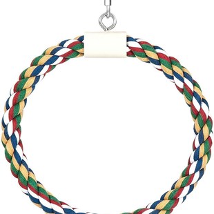 鹦鹉啃咬玩具 棉绳子棉绳秋千 啃咬 攀爬 鹦鹉吊环 鸟笼鸟玩具