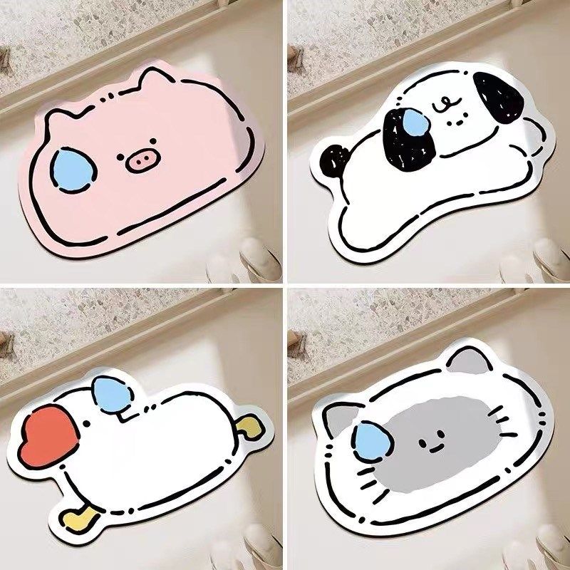 卡通浴室防滑软硅藻泥脚垫子家用卫生间门口吸水垫地垫厕所门垫,居家布艺,家用脚垫,淘宝优惠券,粉丝福利购,淘宝优惠卷