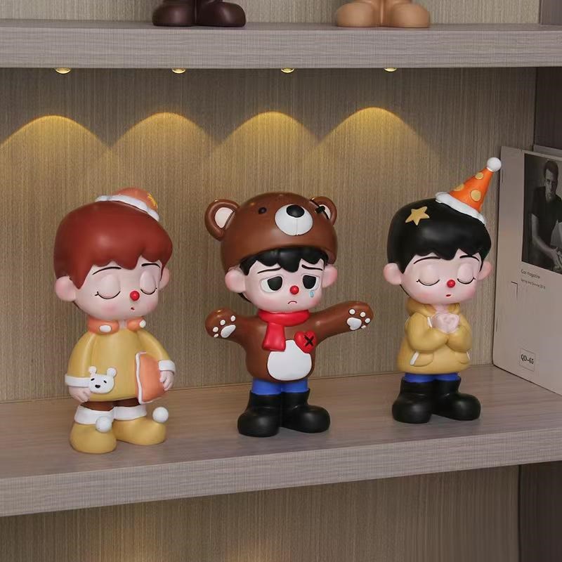 孤独小孩大娃治愈系潮玩公仔玄关酒柜儿童房可爱装饰手办摆件礼物