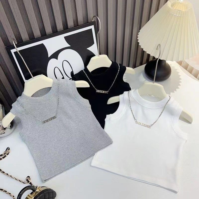 2024夏季新款女童吊带背心儿童宝宝洋气无袖T恤修身高腰打底上衣,童装/婴儿装/亲子装,背心吊带,淘宝优惠券,粉丝福利购,淘宝优惠卷