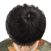 假发真发全真人发中老年女士妈妈款 透气夏 蓬松自然光头全头套薄款