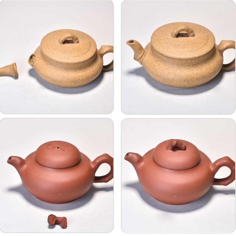 宜兴紫砂壶修复工艺纯手工修补陶器柴烧壶扭壶盖壶嘴壶把专业中式
