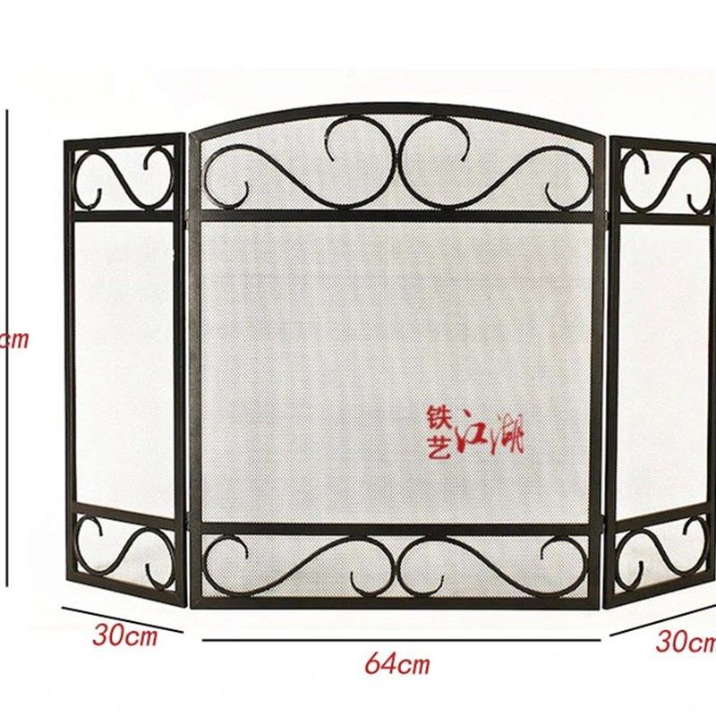美式折叠折屏铁艺可移动壁炉隔断屏风家用带网防火壁炉护栏新品,住宅家具,折屏,淘宝优惠券,粉丝福利购,淘宝优惠卷