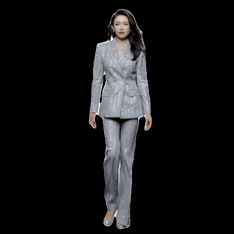 秋装搭配一整套御姐风穿搭今年流行高级感珠片西装外套裤子套装女,女装/女士精品,时尚套装,淘宝优惠券,粉丝福利购,淘宝优惠卷