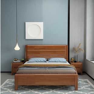 实木床1米童床1.2米单人床1.35米小户型1.5米双人床1.8米储物大床