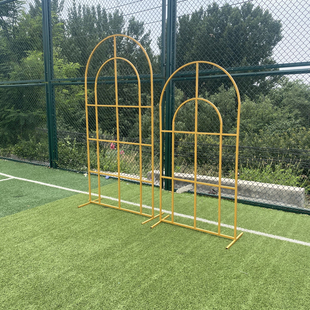 新款婚庆铁艺拱门屏风婚礼舞台布置装饰迎宾区摆件橱窗花架道具