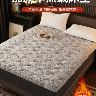 加绒床垫家用卧室羊羔绒睡垫床褥垫租房专用垫背软垫学生宿舍单人