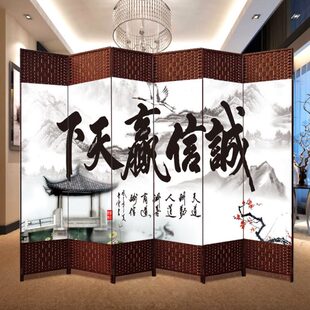 屏风隔断墙客厅餐厅简约现代折叠移动折屏推拉卧室遮挡家用办公室