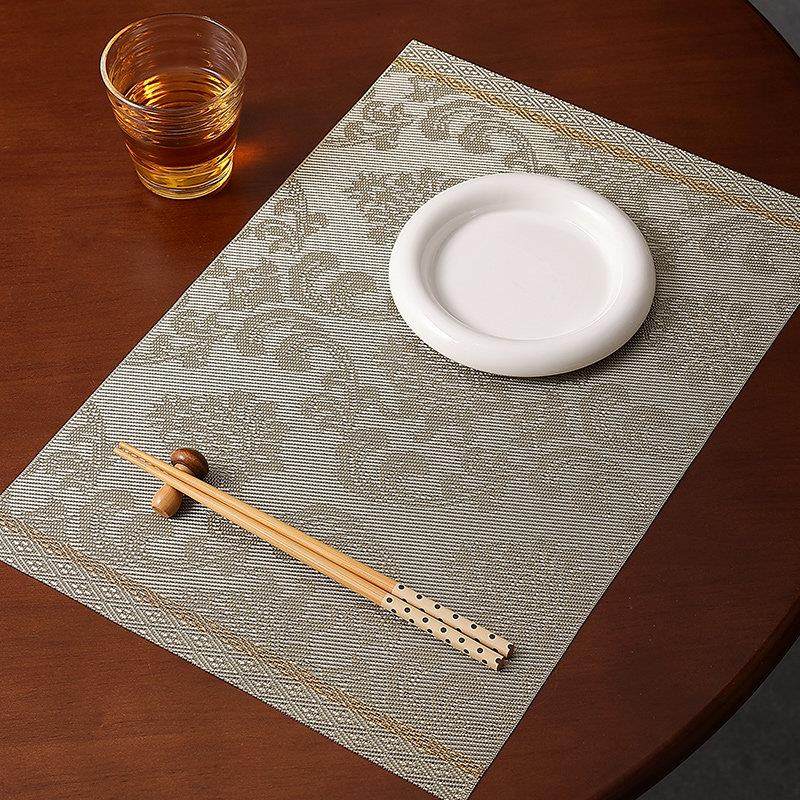 简约餐垫中式隔热垫中古风餐桌垫家用酒店西餐垫美式饭店碗盘垫子,居家布艺,餐垫,淘宝优惠券,粉丝福利购,淘宝优惠卷