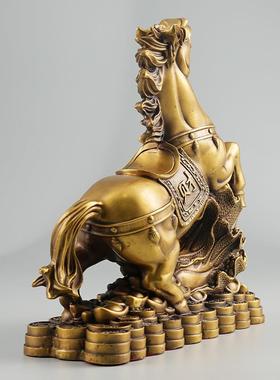 奔马千里马铜马生肖马送财马家居店铺装饰工艺品摆件立马发财礼物