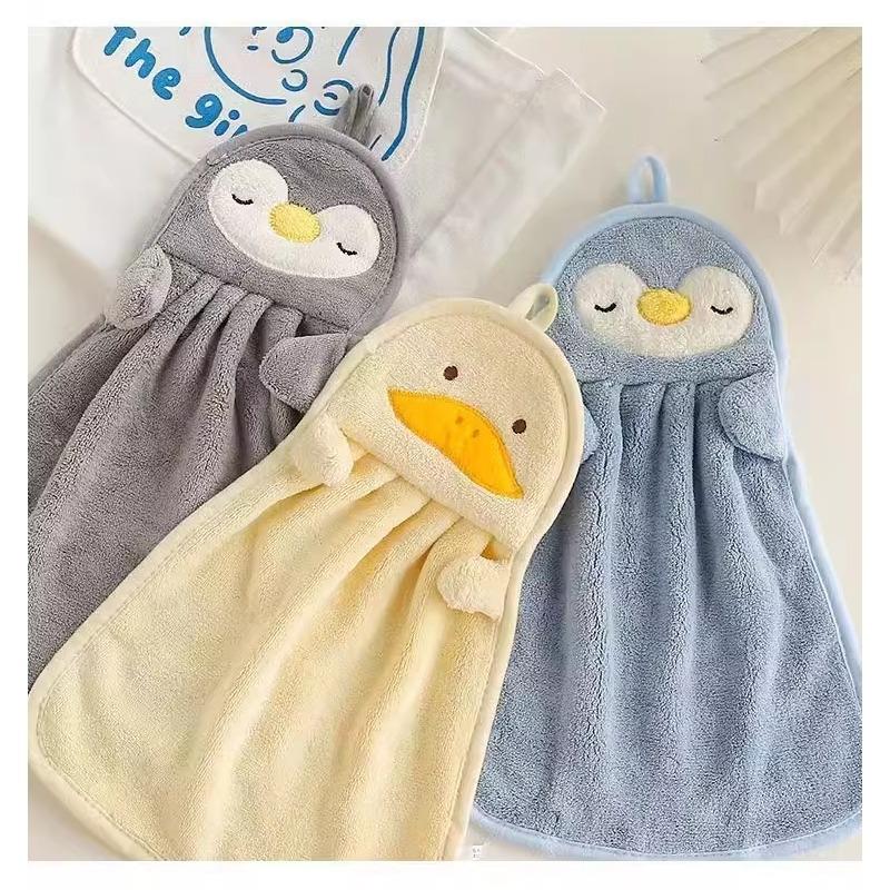 可爱柔软擦手巾家用吸水不掉毛小毛巾方巾可挂式幼儿化妆室手帕巾