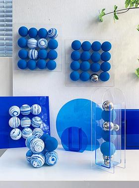 克莱因蓝魔方小球装饰品摆件diy创意手工ins网红拍照区道具小物件