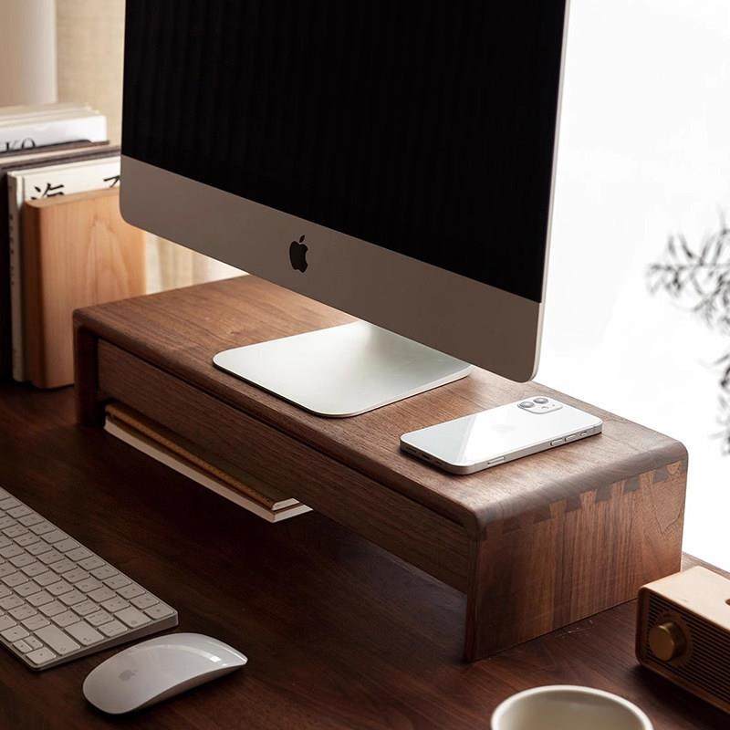 实木台式电脑增高架办公室显示器垫高底座托 托架桌面键盘置物架,收纳整理,整理架/置物架/收纳架,淘宝优惠券,粉丝福利购,淘宝优惠卷