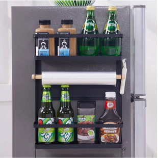 冰箱置物架侧收纳多功能冰箱挂架侧壁挂架保鲜膜冰箱收纳架侧挂架