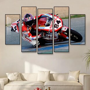 马奎斯机车摩托车挂画海报gp俱乐部墙壁画工业风酒吧背景墙装饰画