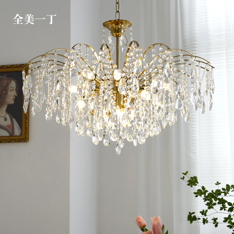 全美一丁法式复古卧室餐厅客厅美式中古仿意大利轻奢灯具水晶吊灯,家装灯饰光源,客厅吊灯,淘宝优惠券,粉丝福利购,淘宝优惠卷