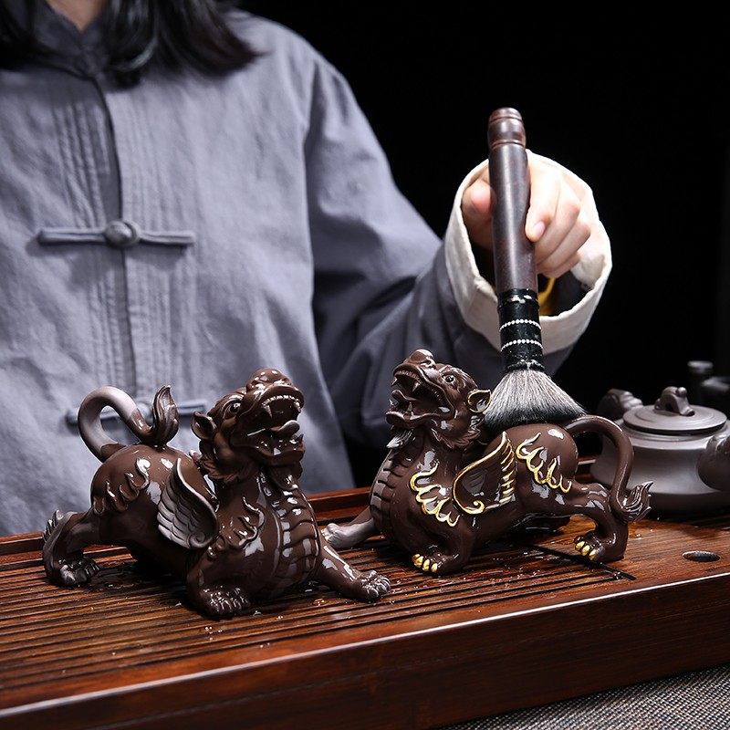 茶宠摆件紫砂手工貔貅可养招财茶台茶桌配件禅意茶道茶几精品茶玩,餐饮具,茶宠摆件,淘宝优惠券,粉丝福利购,淘宝优惠卷