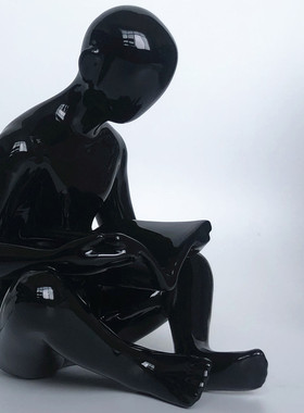 简约北欧看书小孩摆件客厅儿童办公室饰品礼物书档书靠人物装饰品