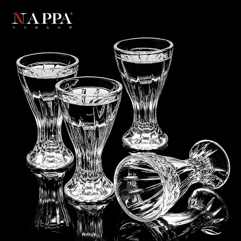 高档水晶白酒杯一口杯套装家用分酒器创意水晶玻璃烈酒杯一两酒杯