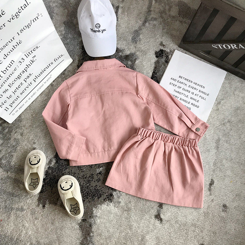 女童春秋装新款洋气套装2021小女孩纯棉牛仔外套半身短裙两件套潮,童装/婴儿装/亲子装,套装,淘宝优惠券,粉丝福利购,淘宝优惠卷
