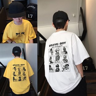 中大童T恤卡通七龙珠怀旧动漫亲子装 上衣潮 儿童嘻哈街舞男童短袖