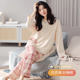 可外穿家居服套装 纯棉睡衣女款 冬款 宽松加大码 春秋2025年新款 长袖