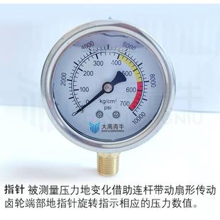 注浆机压力表注浆机配件水固化注浆机压力表高压表堵漏抗震压力