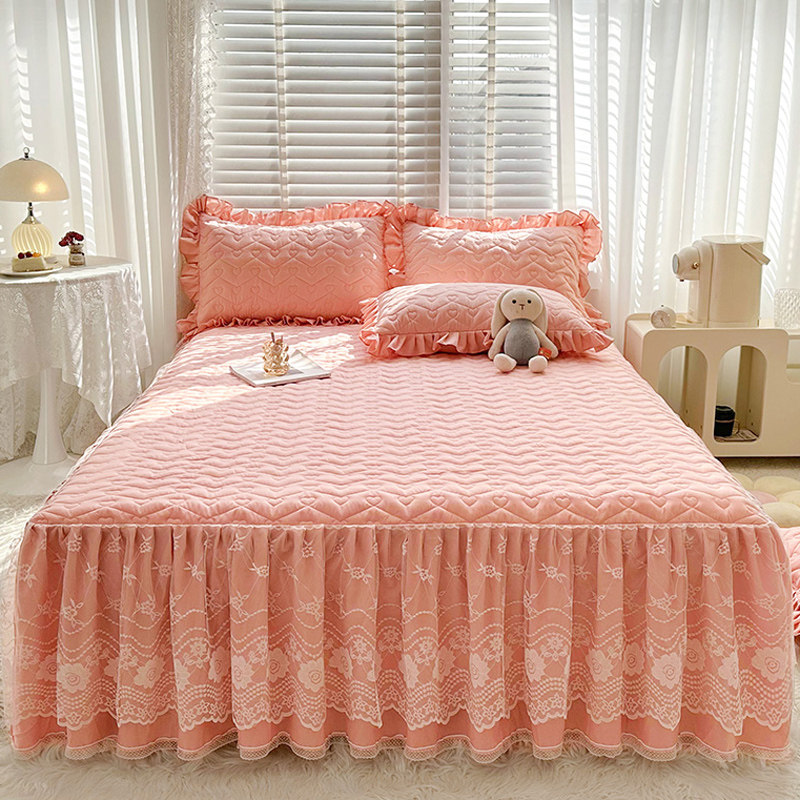 纯色床笠罩带裙边夹棉床裙单件a类床围裙蕾丝边全包四季通用防滑,床上用品,床裙,淘宝优惠券,粉丝福利购,淘宝优惠卷